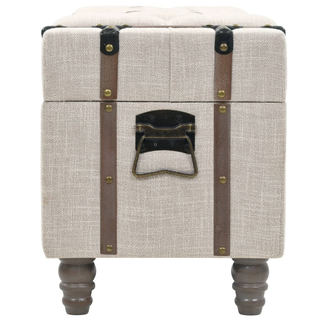 Aufbewahrungsbank-Set 3-tlg. Massivholz und Stahl 112x37x45 cm – Bild 6